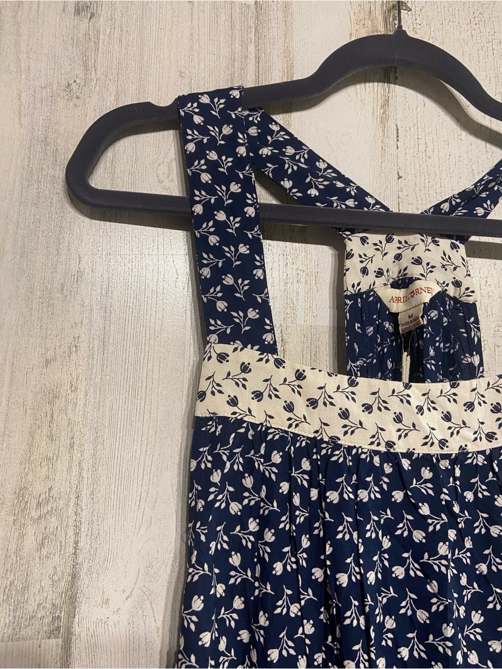 NWT April Cornell Ditsy Tulip Artist Pinafore Midi Dress - Picture 3 of 9